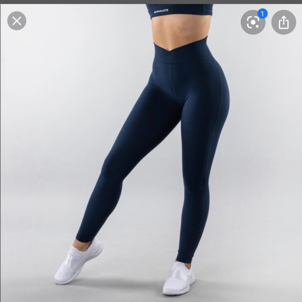 Alphalete navy surface path leggings